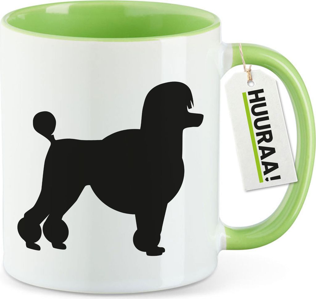 Huuraa Kaffeetasse Pudel Silhouette 330ml Grün Keramik Kaffeebecher Geschenkidee