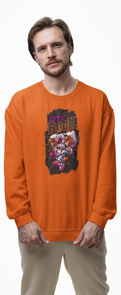 D&B Design Uni Pullover SWEB00034 Rock Orange-Größe S