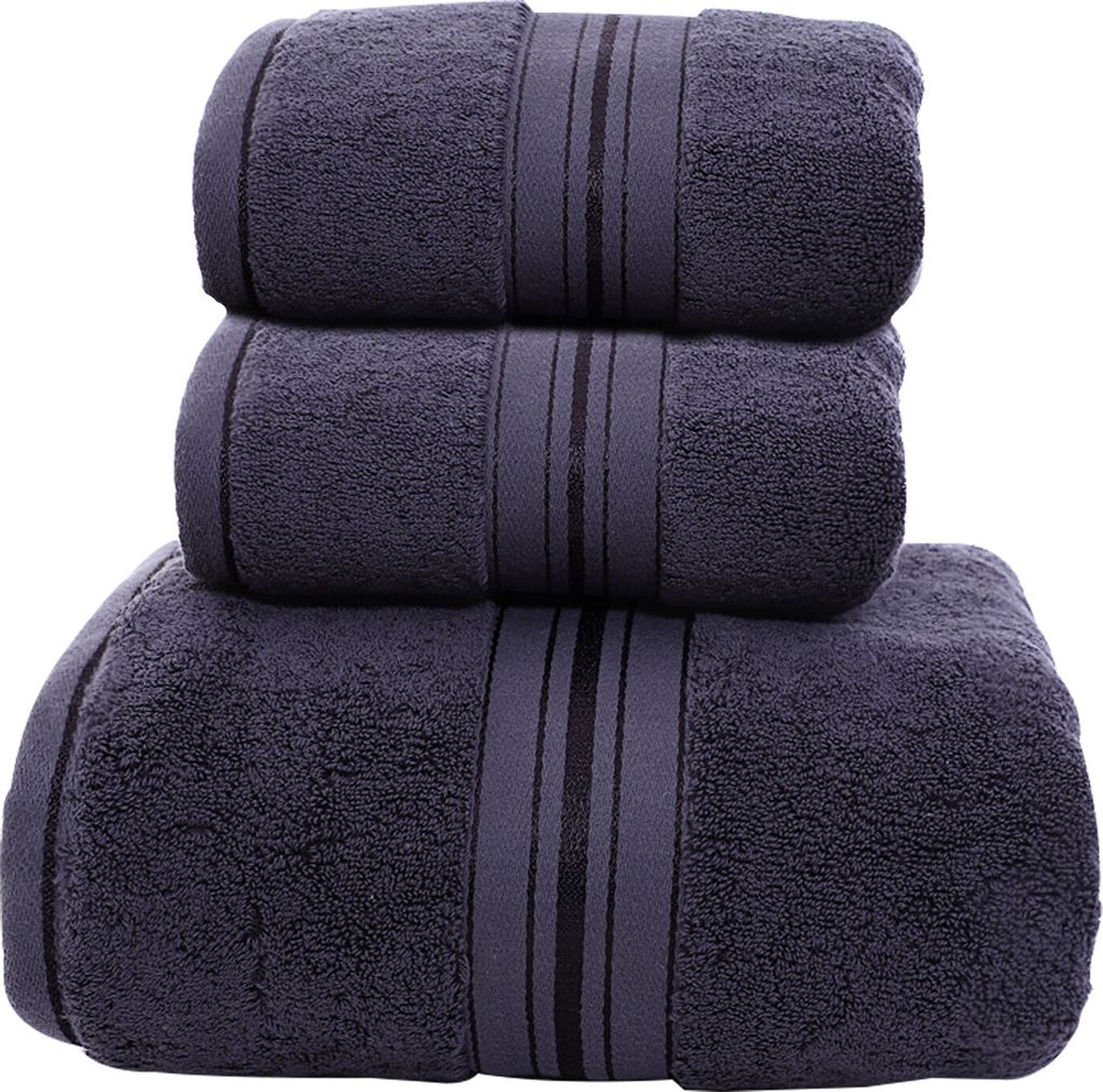 STILVORA Handtuch 3-teiliges, Baumwollhandtuch-Set, extra dick, Saugfähiges Badetuch, für Herren & Damen, Bad- und Duschtücher, weich & langlebi...