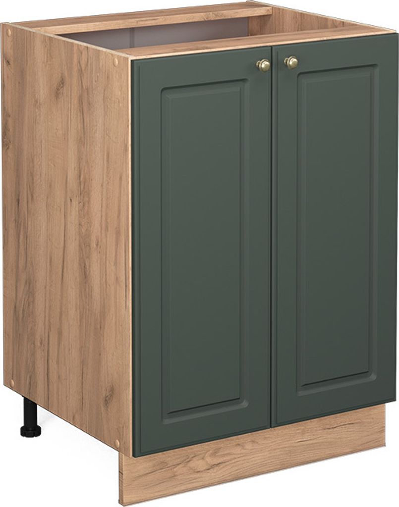 Küchenunterschrank Vicco Fame-Line Grün-Gold Landhaus 60 cm Produktbild 