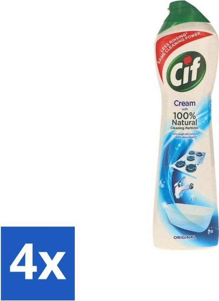 Cif – Bad & Küche – Creme – Entfernt hartnäckigen Schmutz – 500 ml - Vorteilspack - 4 Stücke