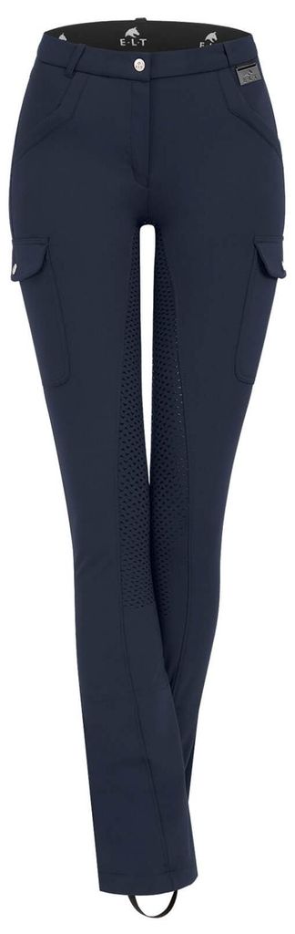 E.L.T Reithose Damen Full-Grip Micro Jodhpur Cargo Silikon Nachtblau 46