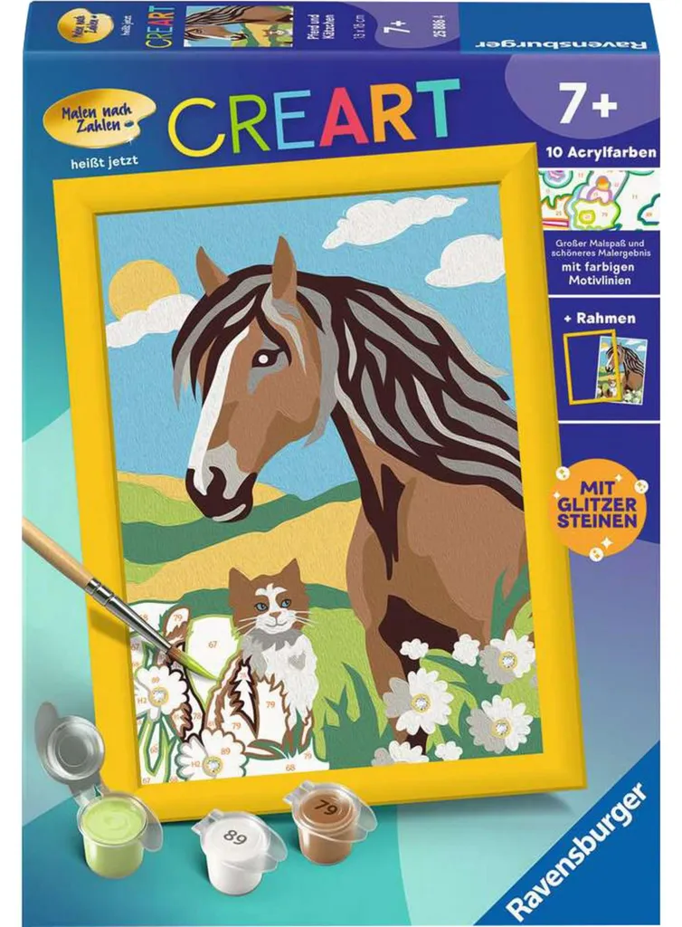 Puzzle animaux Ravensburger Cheval et chaton pour activité calme