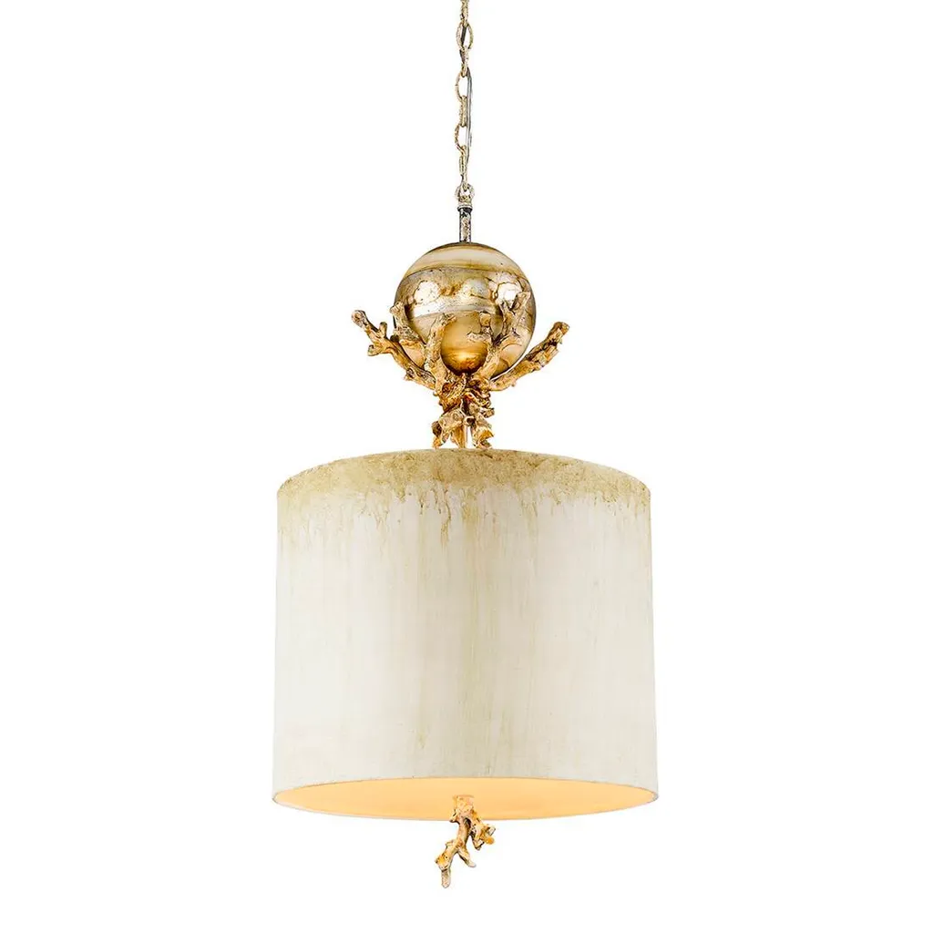 Luminaire de Salon Trellis Beige et Argent pour Éclairage de Luxe 121cm