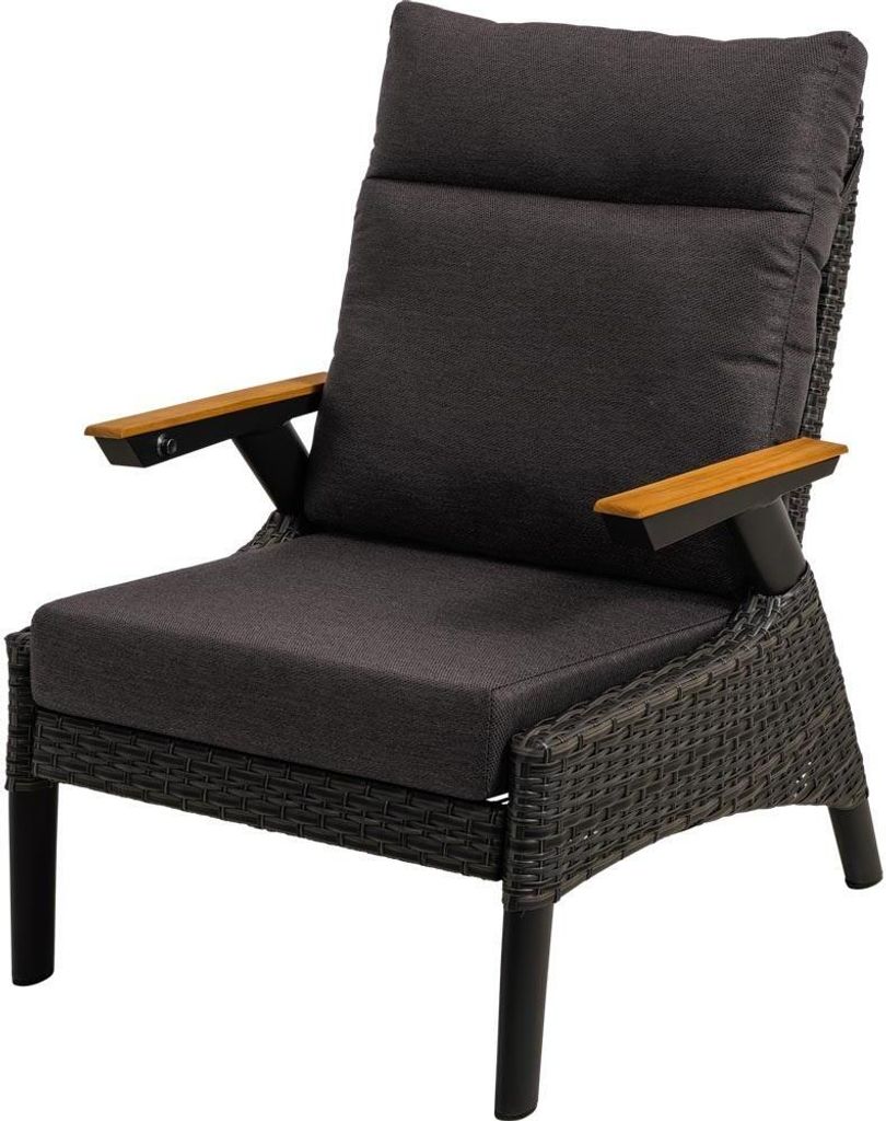 Lesli Living Loungesessel " Florence Forte" grau-anthrazit-dunkelgrau