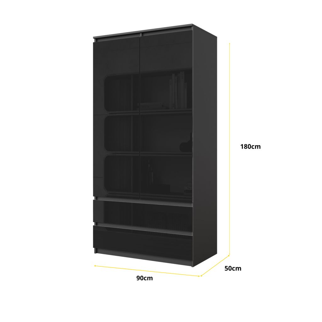 JOELLE - Kleiderschrank mit 2 Türen und 2 Schubladen -  Produktbild 2