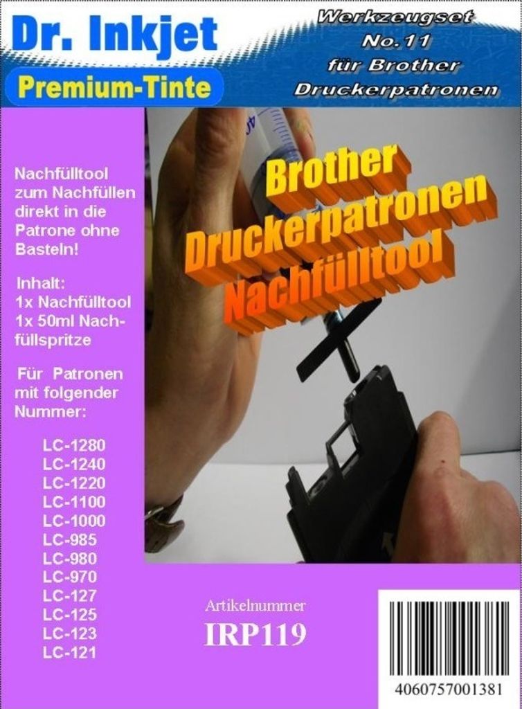 IRP119 - Nachfüllclip kompatibel für Brother Produktbild 