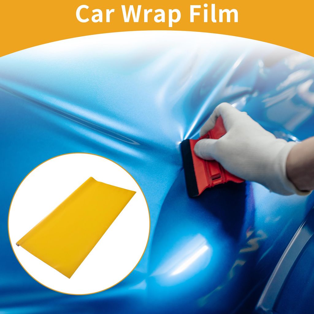 Matte Gelbe Schutzfolie Für Autos 152x122cm 5.5mil PVC 1 Stück Universal
