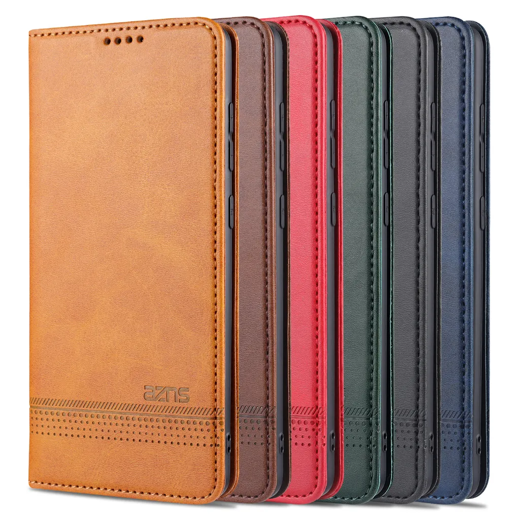 Custodia Samsung A72 Anti-Urto Marrone Pelle Portafoglio Robusta - 7