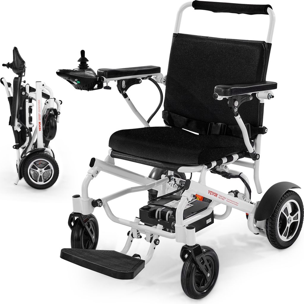VEVOR Rollstuhl Elektrisch Faltbar, 136 kg, medizinischer Roller, 21 km Reichweite, Elektrorollstuhl, E-Rollstuhl mit tragbarem 53-cm-Sitz für Sen...