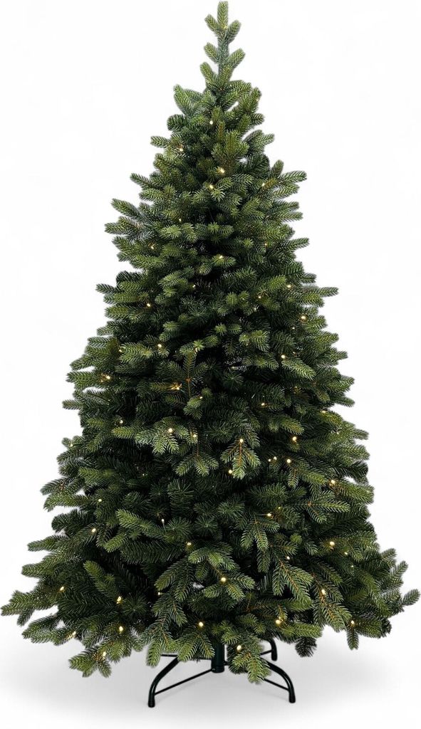XMS-Trees Künstlicher Weihnachtsbaum Jasper H240 x Ø144 cm - inkl. LED - Natürliches und volles Aussehen - Schwer entflammbar