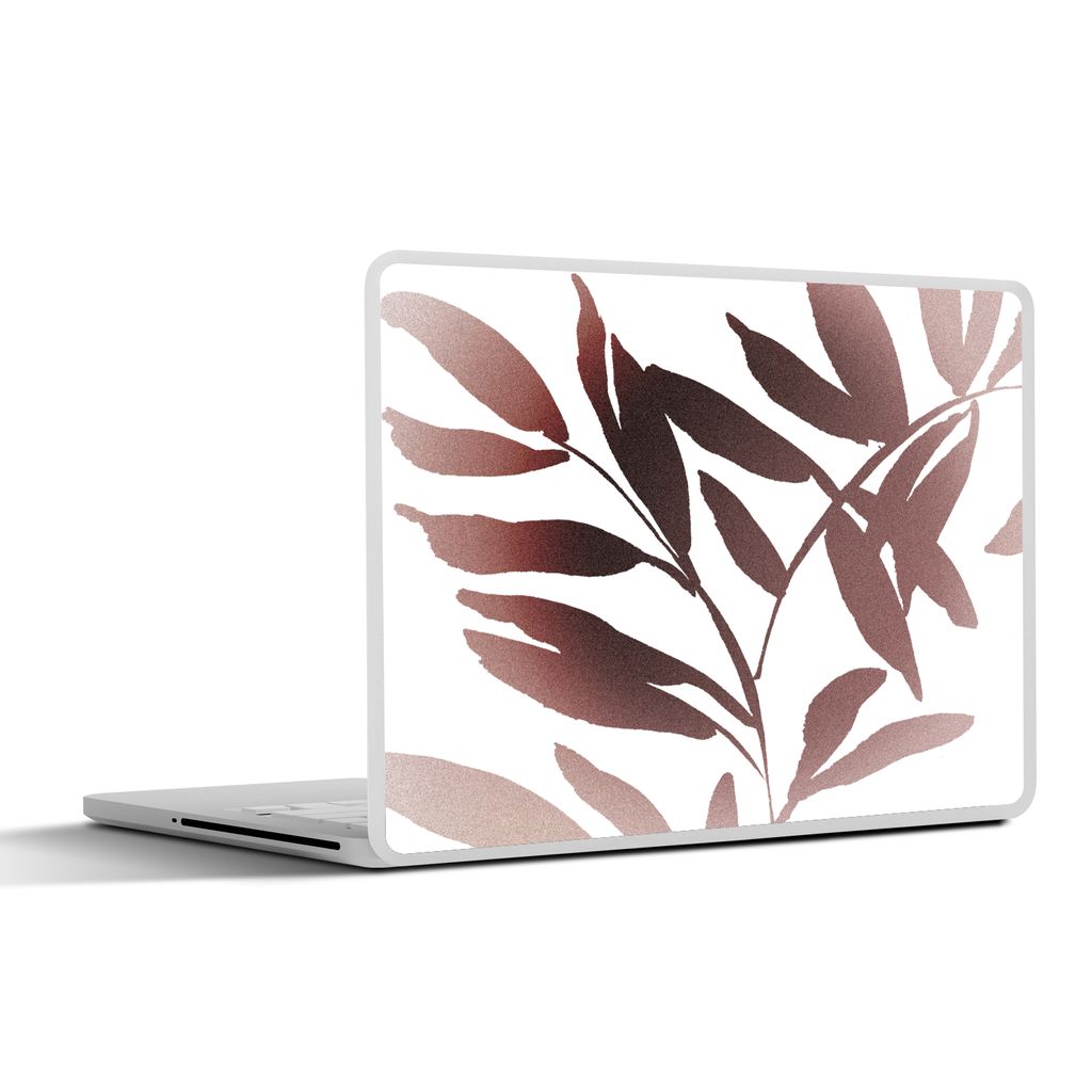 MuchoWow Laptop Aufkleber Sticker Cover Blättern - Design - Abstrakt 40x30 cm - Laptop Dekoration - Selbstklebend