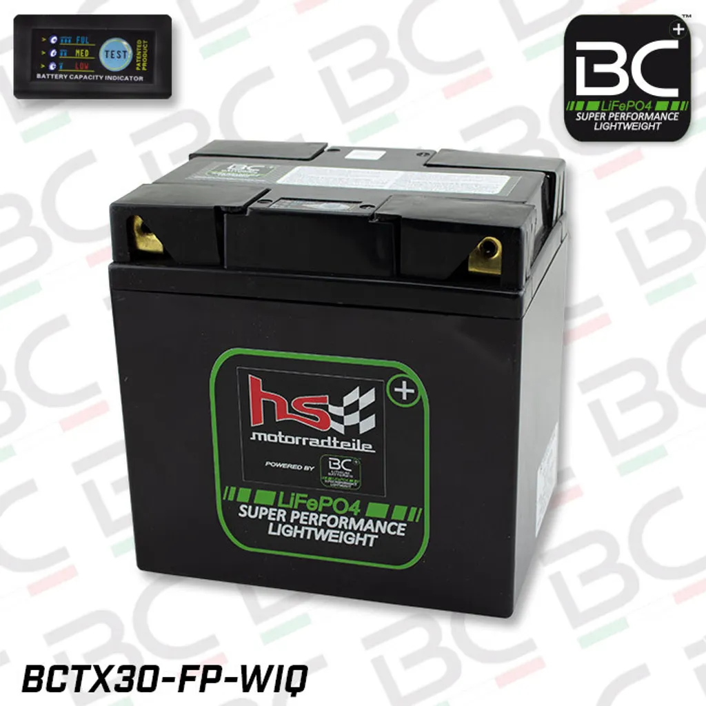 Batterie Lithium BCTX30-FP-WIQ LiFePO4 540CCA Haute Performance 12V