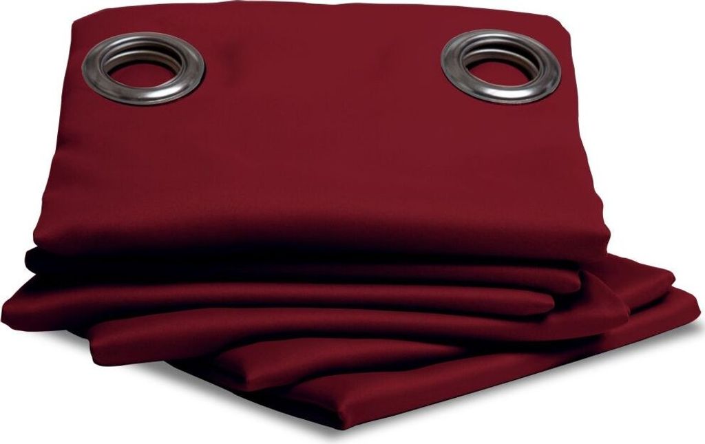 MOONDREAM ThermActiv Thermovorhang 2in1 | Isolierung Kälte+Hitze | Verdunkelung | Patentierte Technologie | Ösen | Rot MC330 | 140B x 350H cm