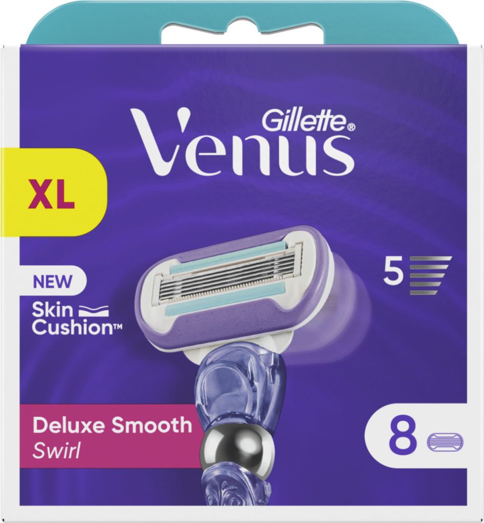Gillette Venus Deluxe Smooth Swirl Rasierklingen Damen, 8