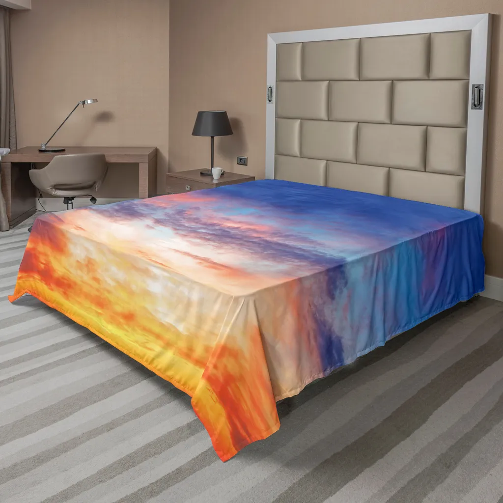 ABAKUHAUS Lenzuolo Con Angoli 90x190 Cm - Tramonto Romantico - Microfibra Morbida Tasca Elastica 360° - Adatto A Materassi Fino A 40cm