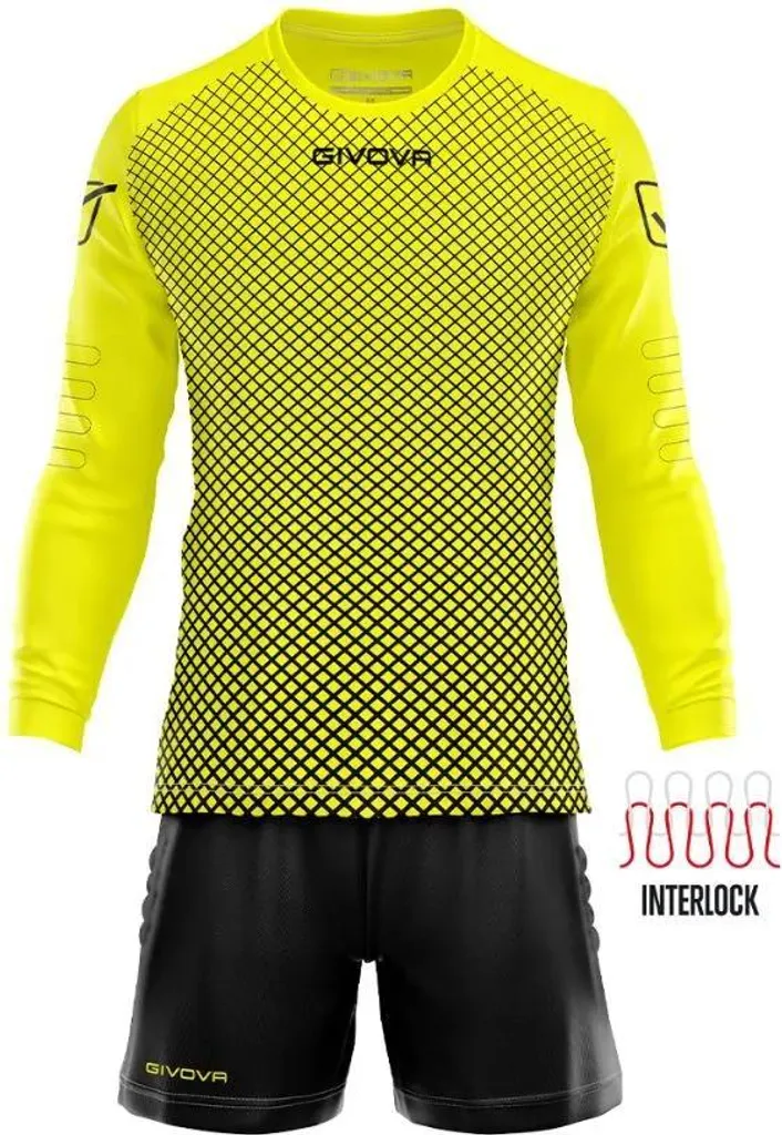 Tenue de Gardien de Foot Givova Manchester Fluo Jaune 2XL Respirante
