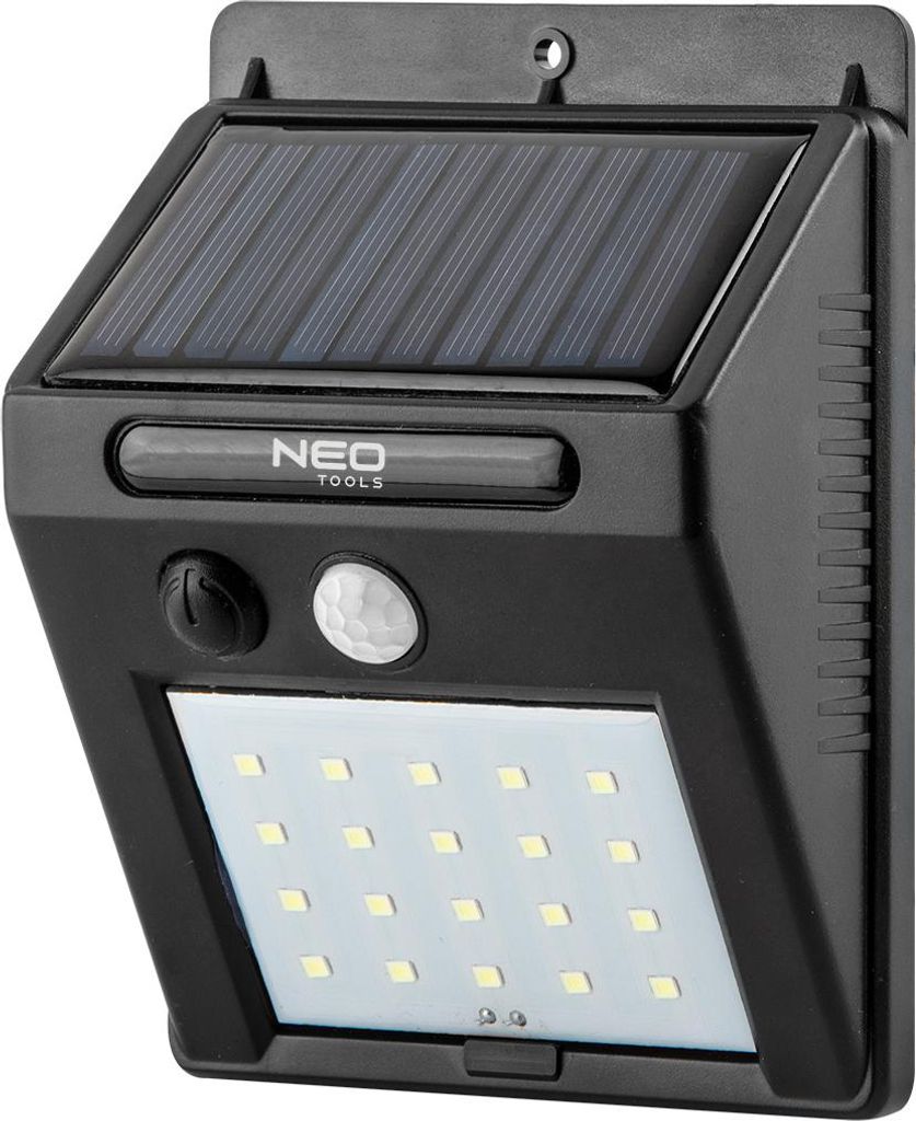 NEO TOOLS Solárne nástenné svietidlo 20 SMD LED 250 lm Obrázok produktu 
