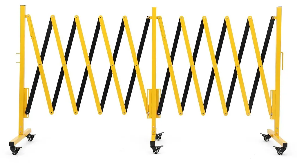 Sécurisez vos grands espaces avec cette barrière extensible sur roues