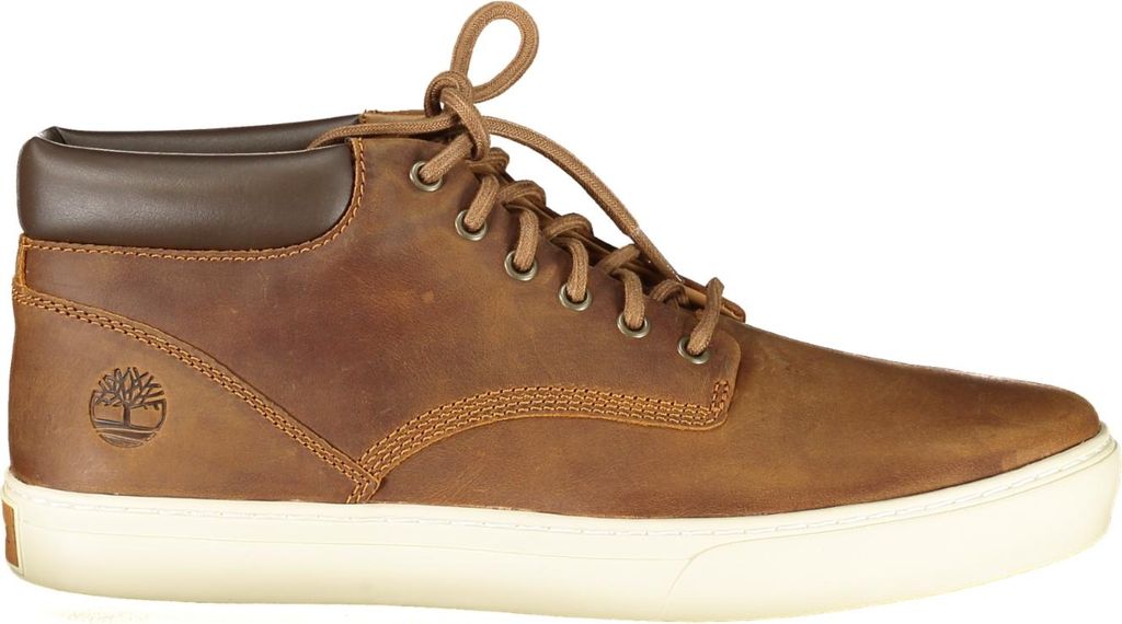 Herrensportschuhe Braun mit Kontrastschnürsenkeln und -sohle