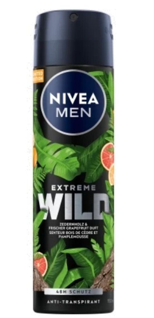 Nivea Herren Extreme Wild Deo Zeder & Grapefruit 150 ml. Produktbild 