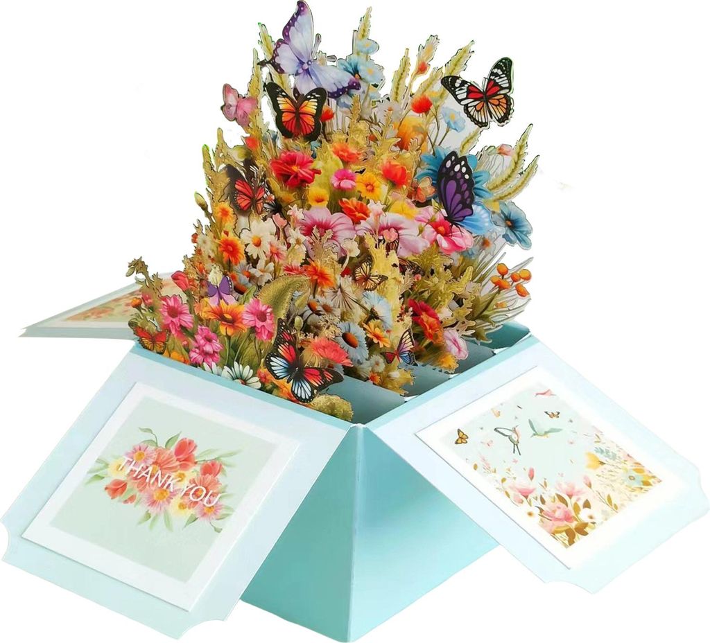 3D-Geburtstagskarte, Pop-Up-Grußkarte „Happy Birthday“, Geschenkbox mit Umschlag, handgefertigte, faltbare Glückwunschkarte für Familie und ...