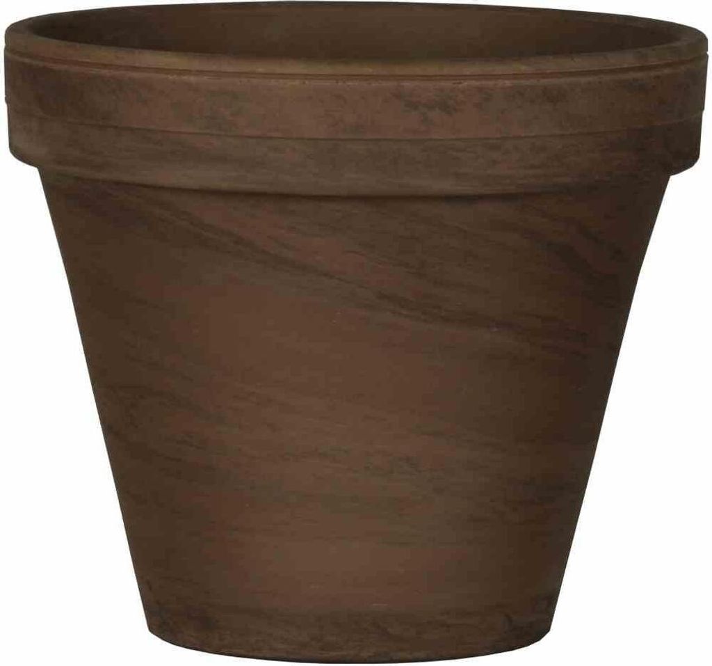 SPANG Pflanzkübel, rund, Ø 13x12 cm, aus Ton in braun Produktbild 