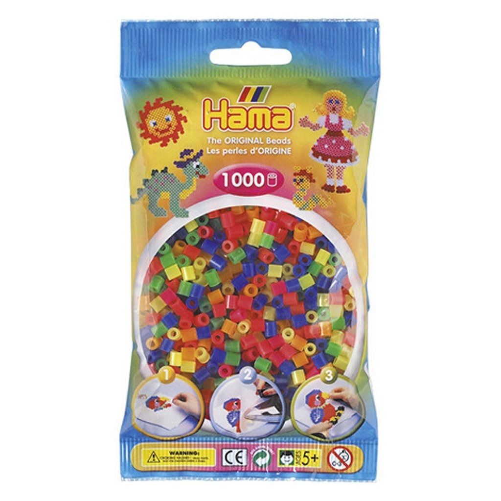 Dan Import Hama® Iron on beads Midi - Neon Mix 1000 Immagine del prodotto 