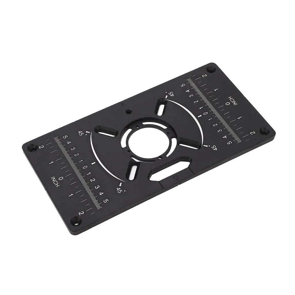 Piastra del router, piastra della tavola del router di alluminio, piastra dell'inserto della tavola del router, piastra della tavola del router, scheda di rifilatura della macchina, piastra dell'inserto del router