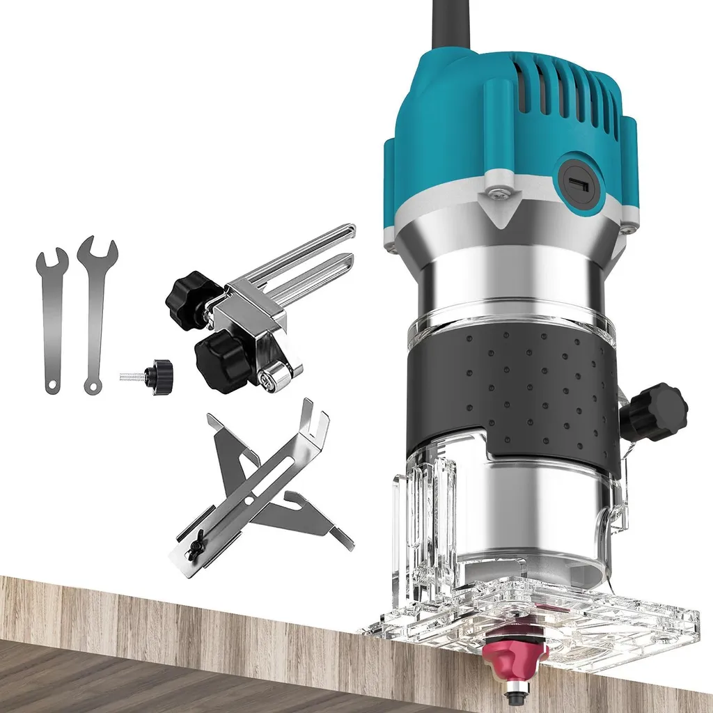 Défonceuse à bois Blaue B avec 6 vitesses variables et ergonomie pro