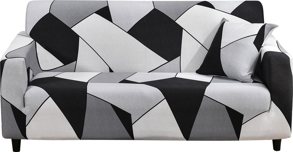 Sofabezug Sofa Überwürfe Stretch Sofaüberwurf 1 2 3 4 Sitzer Sofahusse Antirutsch für Sofa Couch, Sofa Abdeckung mit 1 Stück Kissenbezug (2-Si...