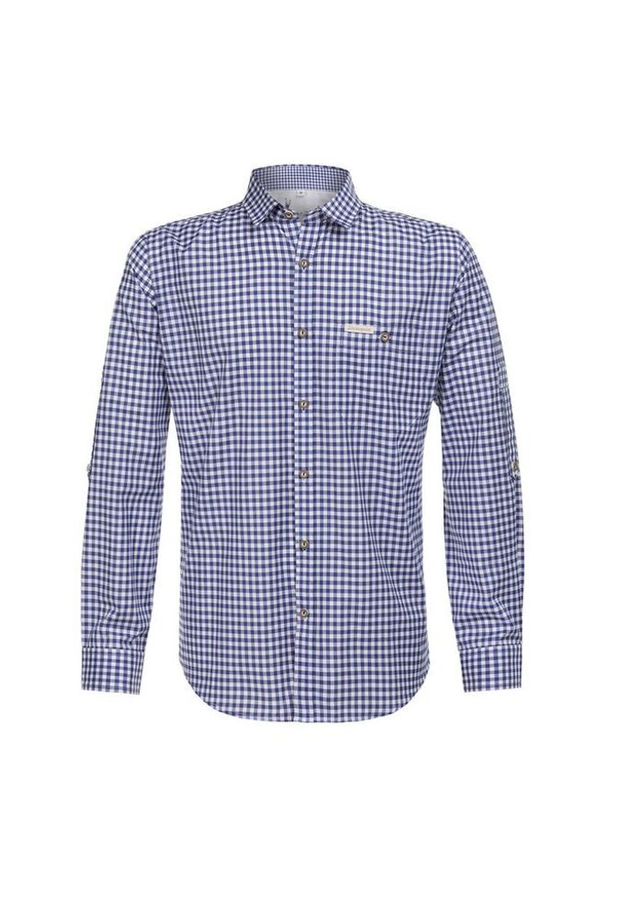 Stockerpoint Campos3 Herren Trachtenhemd, Blau, S Produktbild 