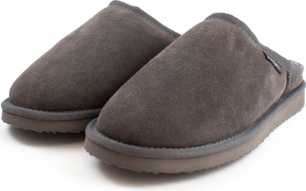 Hausschuhe Lammfell Typ "ISLAND" Pantoffel silbergrau 43 Produktbild 