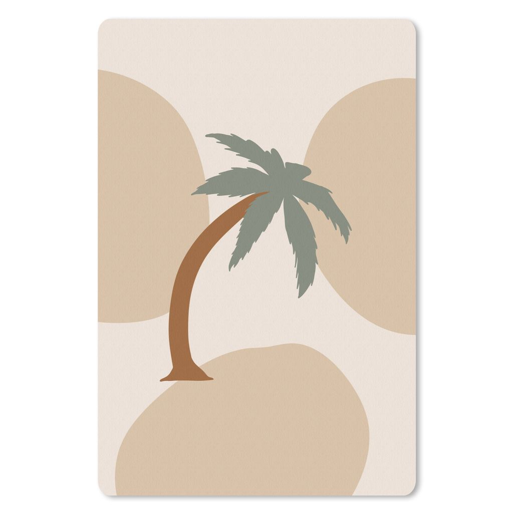 MuchoWow Mauspad Mousepad Palme - Pastell - Sommer 18x27 cm - Mousepads - Maus Mat - Pad - Mausunterlage