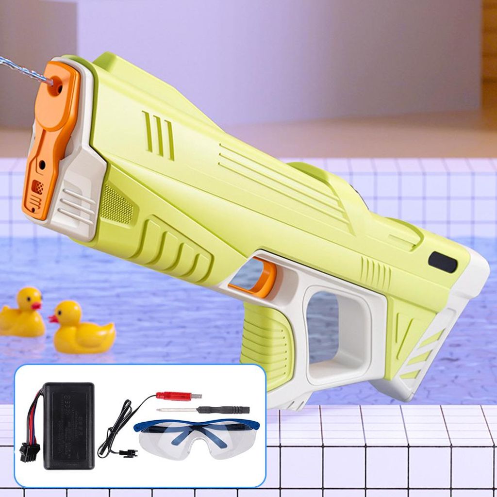 Wasserpistole Elektrisch,Wasserpistole Erwachsene und Kind,Electric Water Gun Automatic,280ML Elektrisch Wasserspritzpistole für Pool,Garten,Strand