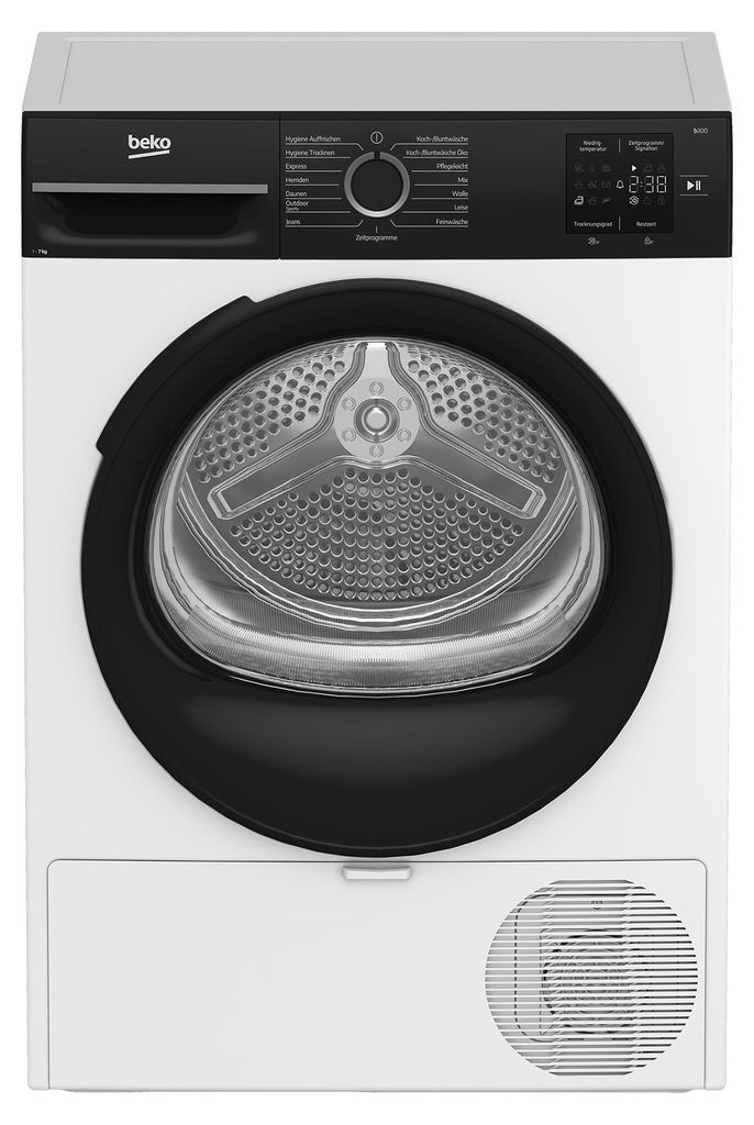 Beko BM3T37240W Wärmepumpentrockner 7kg Aquawave Hygiene Produktbild 