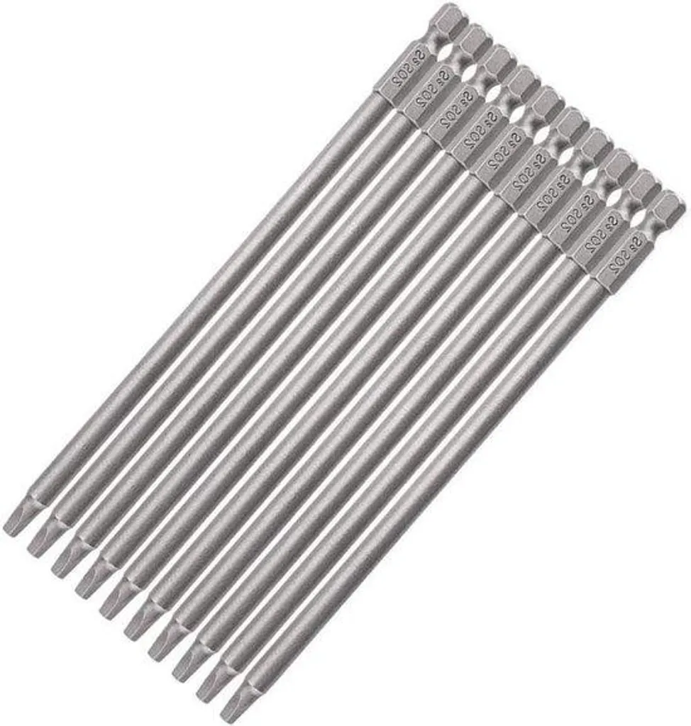 Allecto Premium Jeu de 10 Embouts Tournevis Carrés SQ2 150mm Magnétiques