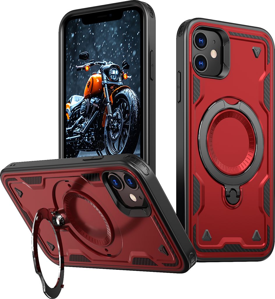 Dual Layer Hülle für iPhone 11/iPhone XR Metall Ring Produktbild 