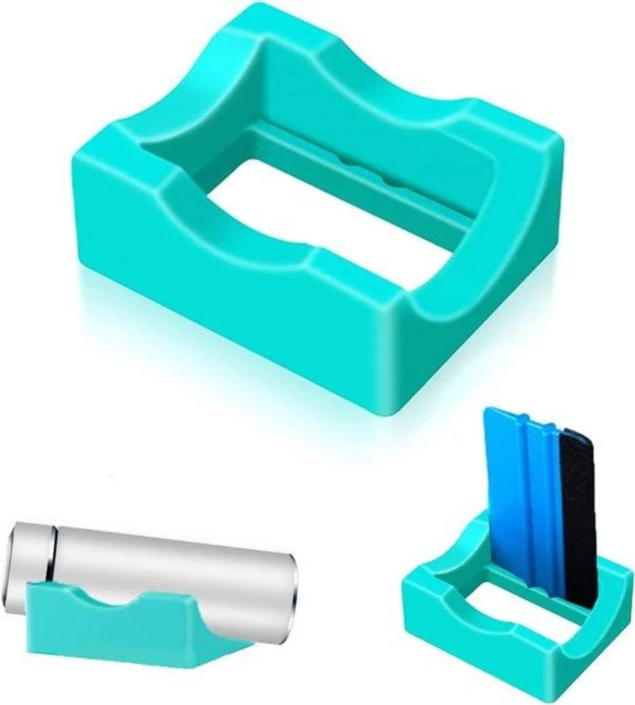 Support silicone pour nettoyage du verre avec brosse et fente utile