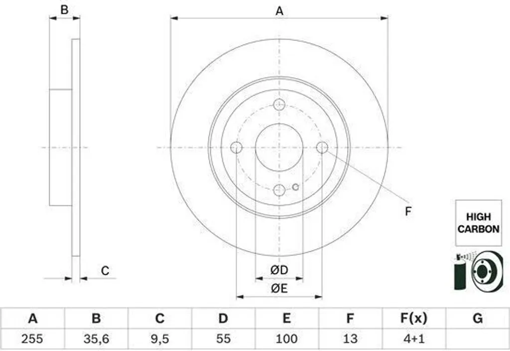 Disque de frein anticorrosion Bosch G72 pour Mazda MX-5 IV ND 0986479G72