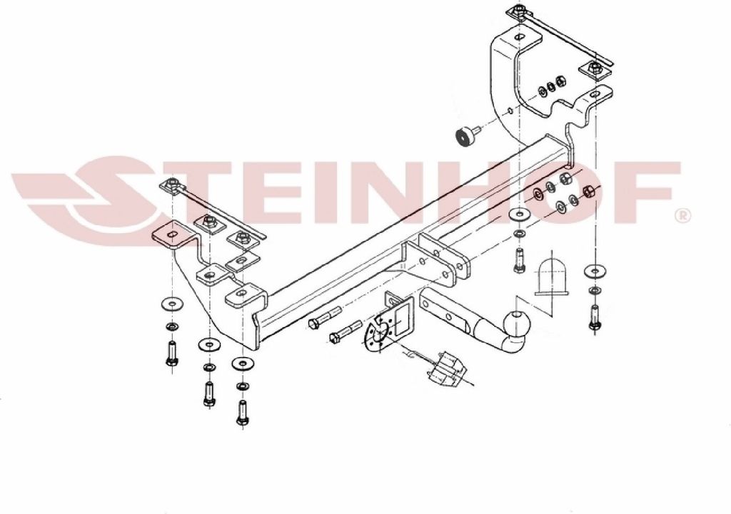 Z548026 Anhängerkupplung passend für SUZUKI Jimny 01/1998-2018 starr