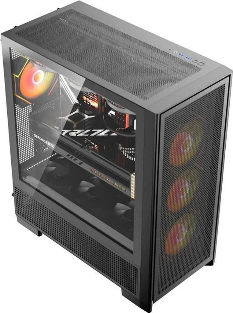 DarkFlash AIRNOVA Boîtier PC avec Trio de Ventilateurs Silencieux - 3