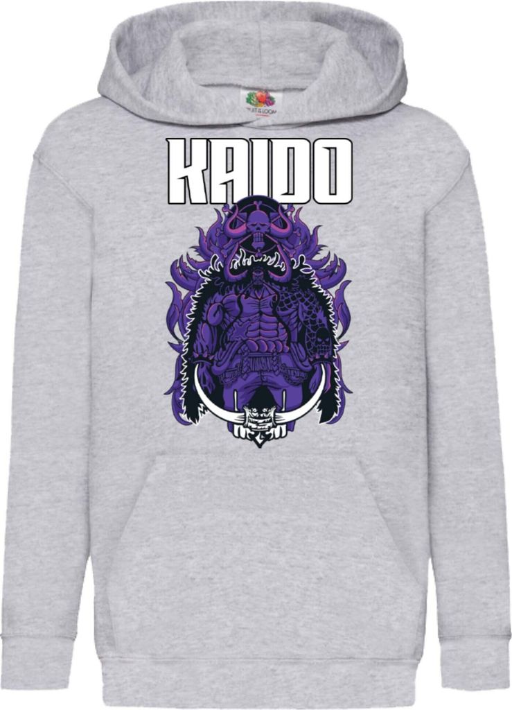 Kinder Kapuzenpullover Anime Manga One Manga Piece Anime Kaidou Kaidou, 12-13 Jahr - 152 / Grau