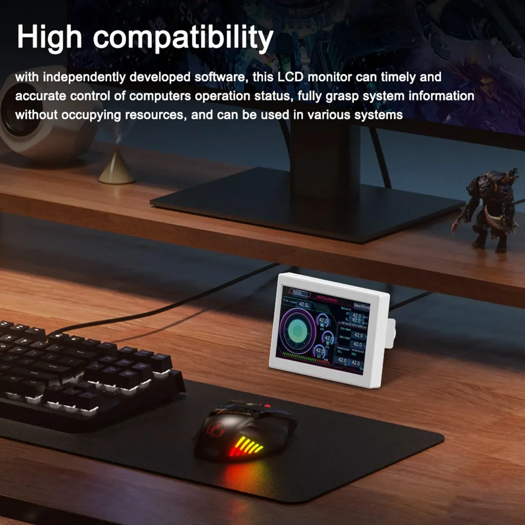 Moniteur Secondaire USB 3.5 IPS pour Affichage Statistiques PC CPU GPU