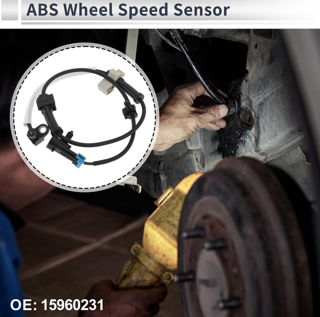 Vorderer linker/vorderer rechter ABS-Raddrehzahlsensor für Chevrolet C3500 1995-1996, für GMC C3500 Pickup 1995-1996 ABS-Sensor Nr. 15960231 1 St...