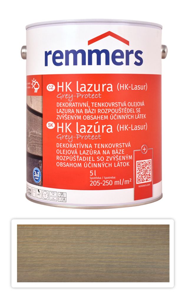 Remmers HK-Lasur 5 l vedro strieborno-sivé Obrázok produktu 