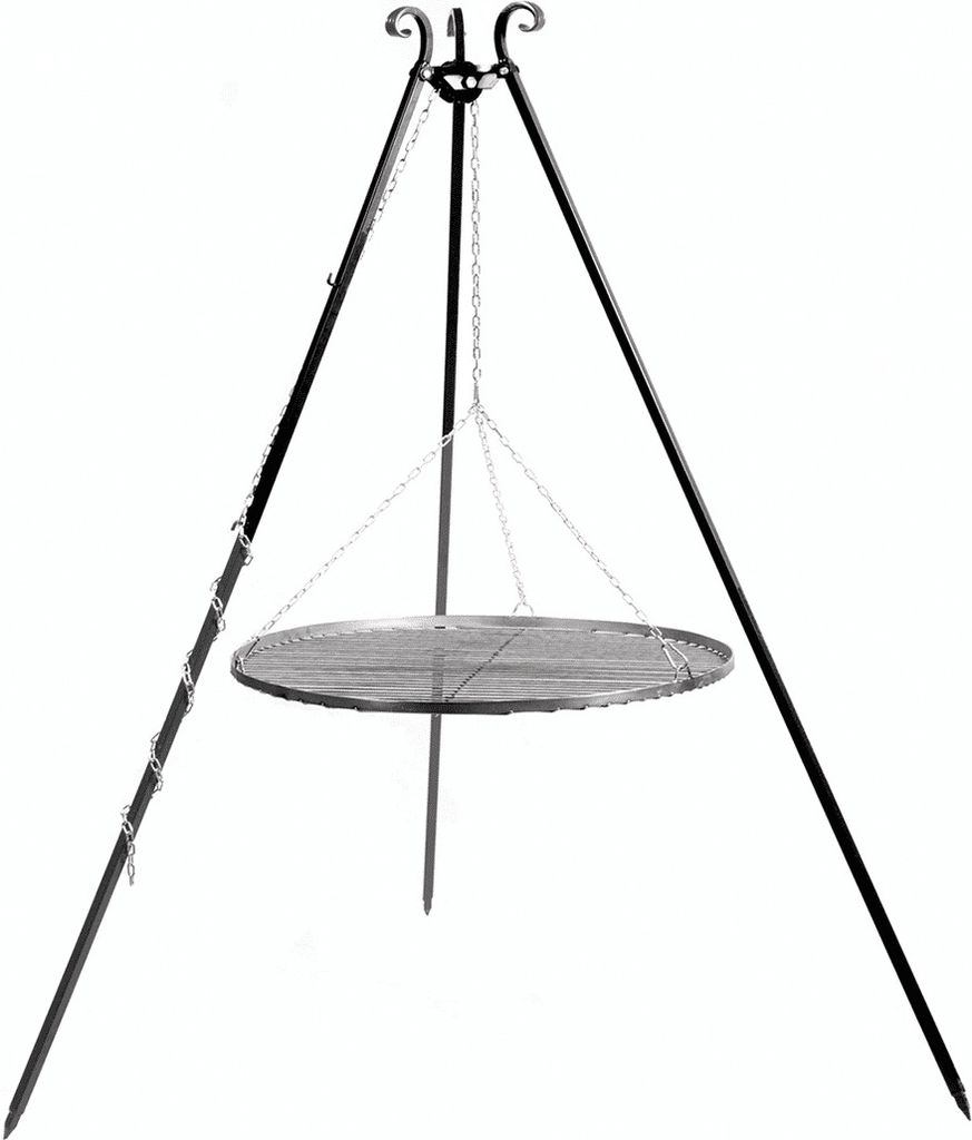 Otočný gril 180 cm - Grilovací rošt zo surovej ocele 60 cm Obrázok produktu 