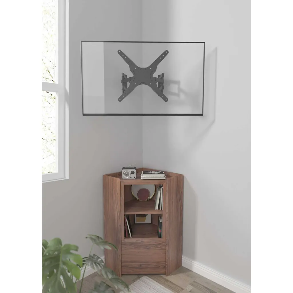 Support mural TV d'angle Reflecta FLEXO 55-4040TC gain de place séjour
