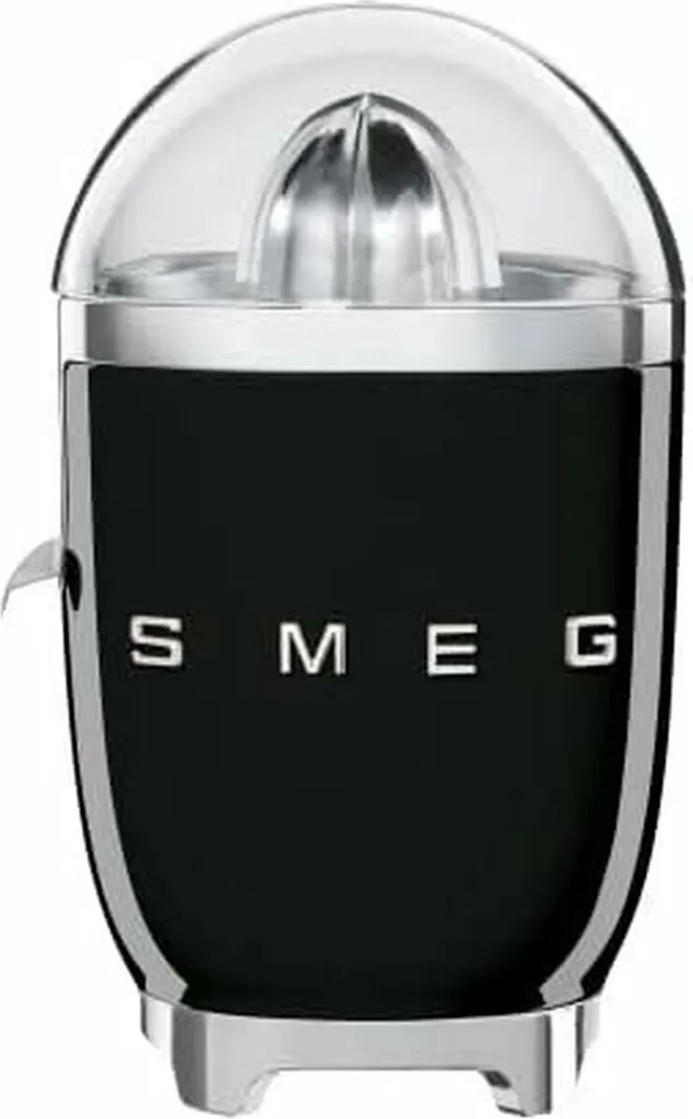 Presse-agrumes Smeg Noir 70W CJF11BLEU - Filtre Inox et Bec Anti-Goutte