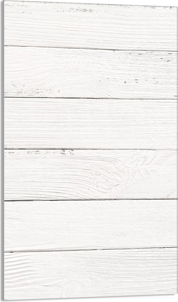 Herdabdeckplatte 30x52 Glaskeramikkochfeld Abdeckung Spritzschutz Glasplatte Deko Schneidebrett, Holz Weiß